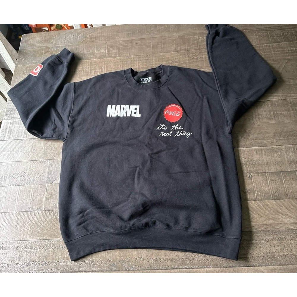 Coca-Cola x Marvel Long Sleeve Sweatshirt Unisex Size Large Limited Edition